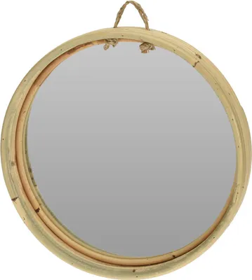 Obrázek produktu pro Dekorativní zrcadlo kulaté s ratanovým rámem, Ø 30 cm