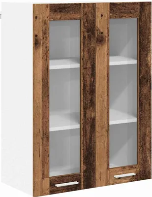 Image de vidaXL Armoire suspendue avec rangement Vieux bois 60 x 31 x 80 cm Bois composite