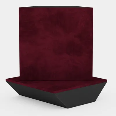 Imagen del producto de Juego de 4 paneles acústicos de esquina para graves, fabricados en tela de terciopelo "CINEMATIC-bt", con kit de montaje. Solución acústica decorativa. Absorción de sonido. [TRAP 50x50x15cm, color burdeos]