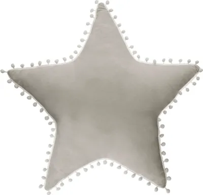 Produktbild von Dekokissen in Form von einem Stern, grau, Baumwolle, 50 x 50 cm