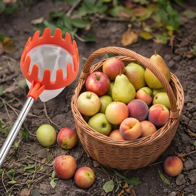 Obrázok produktu pre Zbierac Na Jablá, Košík Na Ovocie, Zbierac S Vrecom Bez Tyče 20 × 16 Cm