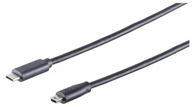 Produktbild von USB Kabel, 3.1 C-Stecker - 2.0 Mini 5p B-St., 1m
