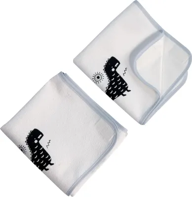 Produktbild von Ersatz-Frotteebezüge für Wickelbrettlauflage Hedda mit Klettverschluss, 2er-Set, Dino-Design