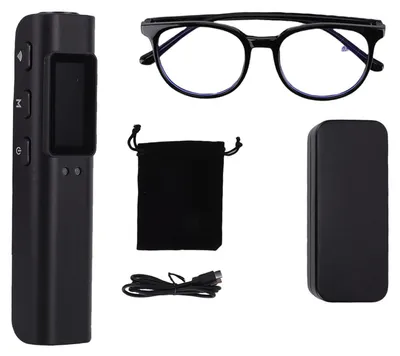 Obrázek produktu pro Přenosné kamerové brýle, 2,7K, 12 MP, nahrávání videa přes Wi-Fi pro vlogování, cestování a outdoorové sporty, paměťová karta 32 GB