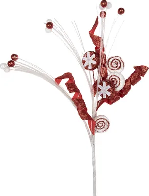 Image de Clayre & Eef Décoration de Noël Sucette 42 cm Rouge Plastique