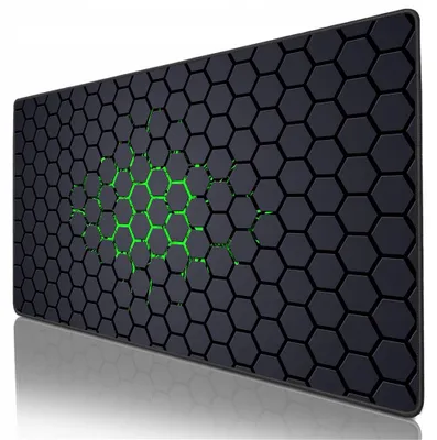 Produktbild von Gaming-Mauspad für Maus und Tastatur 90X40 Schwarze Schreibtischmatte Interlook