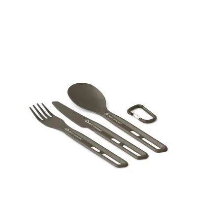 Produktbild von SEA TO SUMMIT Frontier Camping Besteckset ultraleicht 3 teilig Gabel Löffel Messer grau
