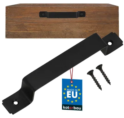 Produktbild von KOTARBAU® Möbelgriff 195 mm Schwarz Schrankgriffe pulverbeschichteter Stahl Griffe für Küchenschränke Elegantes Design Schubladen Griffe