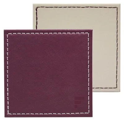 Untersetzer aus Kunstleder, 10x10x0,5 cm, 1 Stück