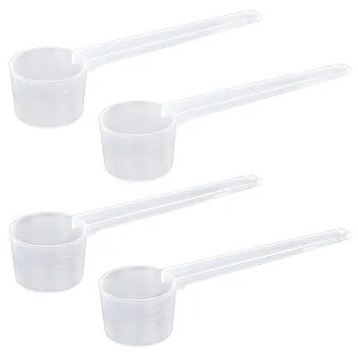 4 Messlöffel 10 ml 5 g Dosierlöffel mit Skala, transparent