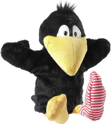 Obrázok produktu pre Ponožka havrana - ručná bábka havrana 30 cm