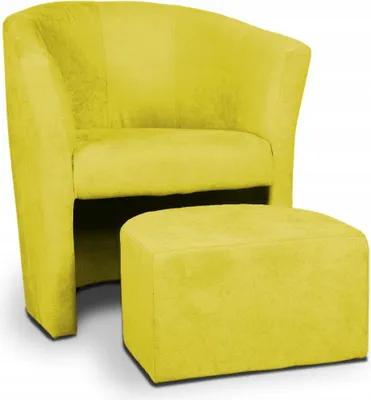 Produktbild von Sessel mit Hocker - Gelb - 75x79x64 cm B/H/T - Fleckenbeständig - Relaxsessel - CAFE