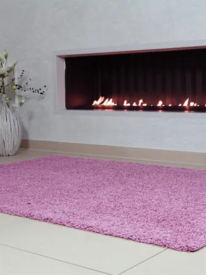 Hochflor-Teppich Shaggy rosa 80x150 cm Kunstfaser