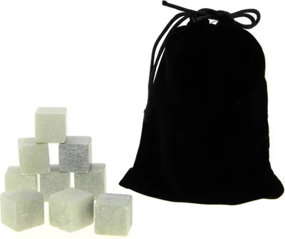 Produktbild von 9x WHISKY KÜHLSTEINE Eiswürfel Kühlwürfel Weinkühler Ice Cube Bier Steine 23