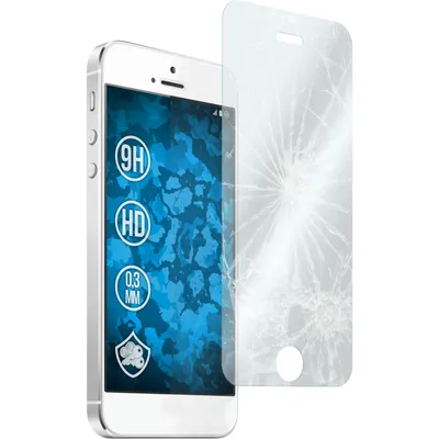Produktbild von 2er-Pack PhoneNatic Glas-Folie klar  kompatibel mit Apple iPhone SE 2016 (1.Gen) - Panzerglas für iPhone SE 2016 (1.Gen)