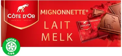 Productafbeelding van Cote d'Or - Kleine melkchocolade repen, 24 stuks, elk 10 gram | Doos met 24 stuks