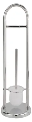 Produktbild von Freistehende WC-Garnitur aus Edelstahl, 66 cm hoch, 19 cm breit, 19 cm tief