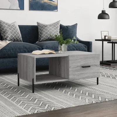 Produktbild von [Home] Couchtisch Grau Sonoma 90x50x40 cm Holzwerkstoff , Neue Mode 2024 im häuslichen Leben