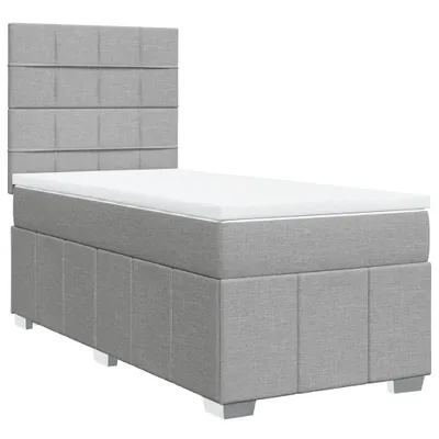 Immagine prodotto di vidaXL Letto a molle con materasso grigio chiaro 80x200 cm in tessuto