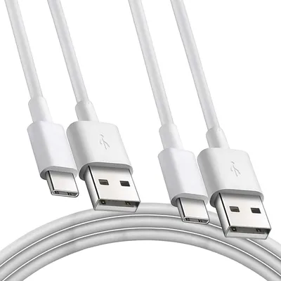 Produktbild von USB-C Schnellladekabel 1m/2m – Power Delivery, USB-A oder Typ-C zu Typ-C, 1/2/3/5/10 Stück für Samsung, iPhone, iPad, MacBook, Android & mehr – USB Typ-C 1 Meter / 2 Stück