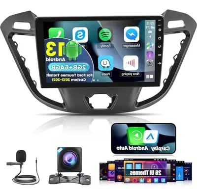 Productafbeelding van Auto Radio - Multimedia Systeem - Navigatie en Muziek - Draadloze Carplay - 9 Inch Scherm - Zwart