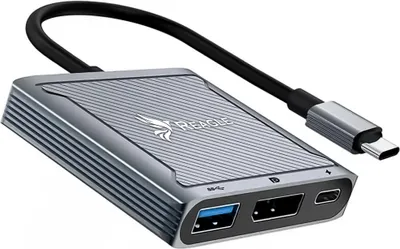 Produktbild von Hub USB C auf DisplayPort Adapter mit USB A C DP 8K60Hz PD Reagle Aluminiu M1 M2