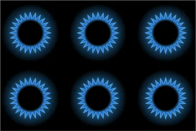 Produktbild von Wallario Poster - Flamme Gasherd bei Nacht, Kunstdruck Größe: 100 x 150 cm