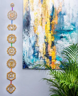 Immagine prodotto di Appendino per chakra, segno di chakra appeso alla parete, decorazione per la casa per la meditazione, mandala yoga da parete