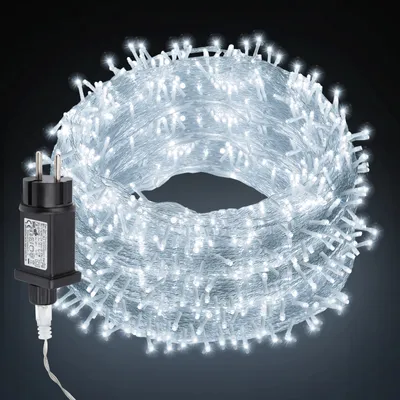 Produktbild von Peviasot 30M 300 LED Lichterkette 8 Lichtmodi Party Garten Strom Beleuchtung Innen Weihnachten Hochzeit Deko Kaltweiß
