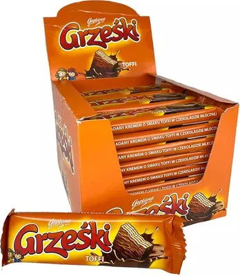 Produktbild von Schokoriegel Grzeski Polnischer Waffelriegel mit Toffee (36x36g)