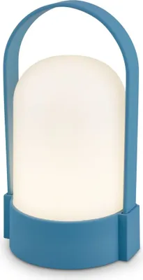 Zdjęcie produktu dla Lampa stołowa LED Bezprzewodowa lampa kempingowa IP44 Ściemnialna Akumulatorowa Wodoodporna 15,5 cm Niebieska