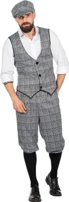 A man wearing a vintage-style suit.