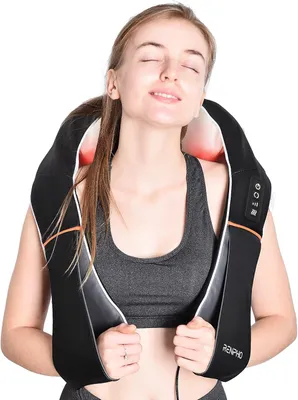 Produktbild von RENPHO Nackenmassagegerät mit Wärme, Schulter Massagegerät, Elektrisches Shiatsu Massagegerät für Nacken und Rücken, 3D-Rotation Massage