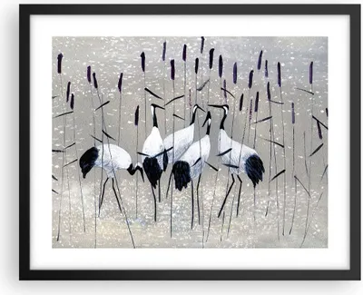 Produktbild von Gerahmtes Poster - Schwarzer Rahmen - Vogel Natur Wasser - 50x40 cm - Wand Bild - Wanddeko - Wandbilder - Kunstposter - Wandposter - Bilderrahmen - Bilder - Kunstdruck - Wandbild - P2BAA50x40-3687