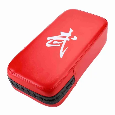 Produktbild von Langlebiger Kunstleder Fuß Handziel -Stanzkissen für das Boxing -Kickbox -Trainingstraining (rot)