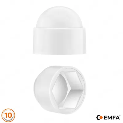 Produktbild von Schutzkappen für schrauben M12 - 19 mm Hutmuttern M12 Weiß 50 Stück