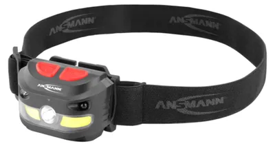 Obrázok produktu pre Ansmann HD250RS, Čelovka, Čierna, Tlačidlá, IP54, COB LED, 3 lámp