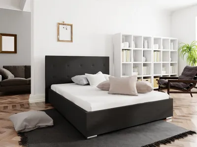 Produktbild von Ehebett mit Stauraum FLEK 1 – 160x200, schwarz
