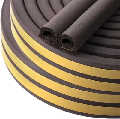 Produktbild von Weather Strip Tape D-Typ, Fenster- und Türdichtung, selbstklebend, 20 Meter (2 Rollen), für Zugluftstopper