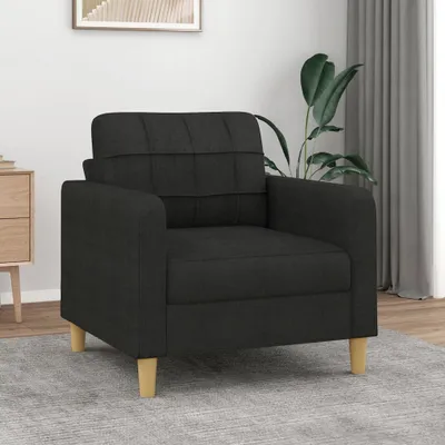 Obrázek produktu pro Maison Exclusive – Čalouněné křeslo, černá barva, rozměry 60 cm, potahová látka