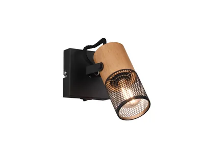 Zdjęcie produktu dla Reflektor TRIO TR 804370132 Tosh E14 15W czarny/imitacja drewna