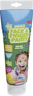 Image de Tube de peinture naturelle pour le visage et les doigts - Vert, 100ml