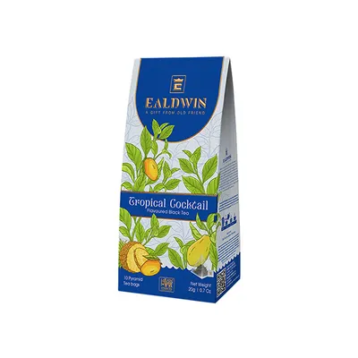 Image de EALDWIN Tropical Cocktail 20g (10 pyramides, thé noir)