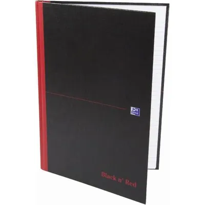 Produktbild von Oxford 400047607, Einfarbig, Schwarz, Rot, A4, 192 Blätter, Matt, 90 g/m²