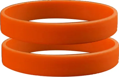 Produktbild von 2 Stück modische Silikon-Armbänder, einfarbige Sport-Design-Armbänder-Orange
