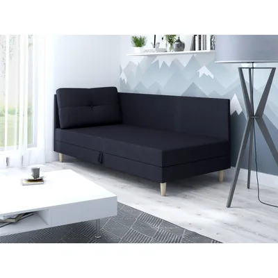 Obrázek produktu pro Čalouněná jednolůžková postel 90x195 MENDY PLUS 2 - černá