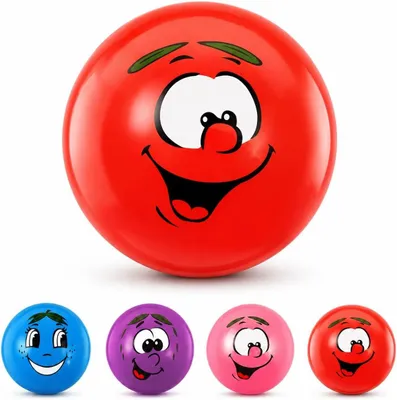 Productafbeelding van Stinkende fruitige springballen 25 cm fruitgeur grote - Springbal glimlach kinderen bal stress bouncy ballen