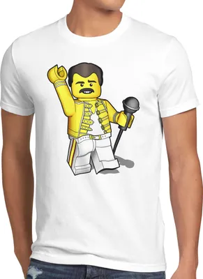 Produktbild von style3 I want to brick free Herren T-Shirt freddie rock you baustein