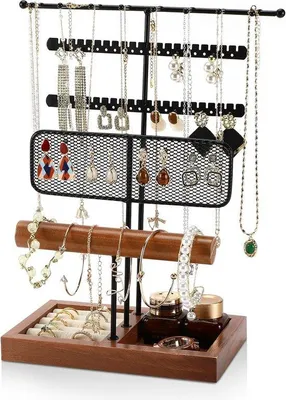Produktbild von Famanu Schmuckständer mit Ringbasis - Schmuckorganizer mit 40 Fächern