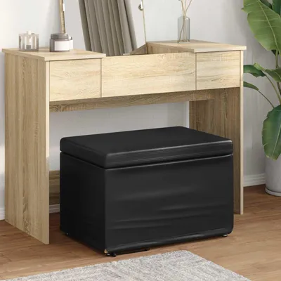 Produktbild von Möbel Hocker Schwarz 61 x 41 x 40 cm Kunstleder und Engineering Holz - Barhocker &252